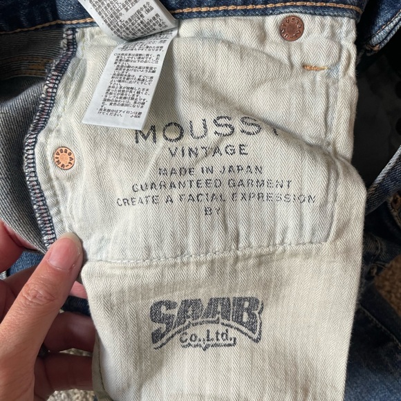 MOUSSY VINTAGE WHITNEY WIDE STRAIGHT {$360} BLUE Classic Blue Women's Jeans 26 - Picture 10 of 11